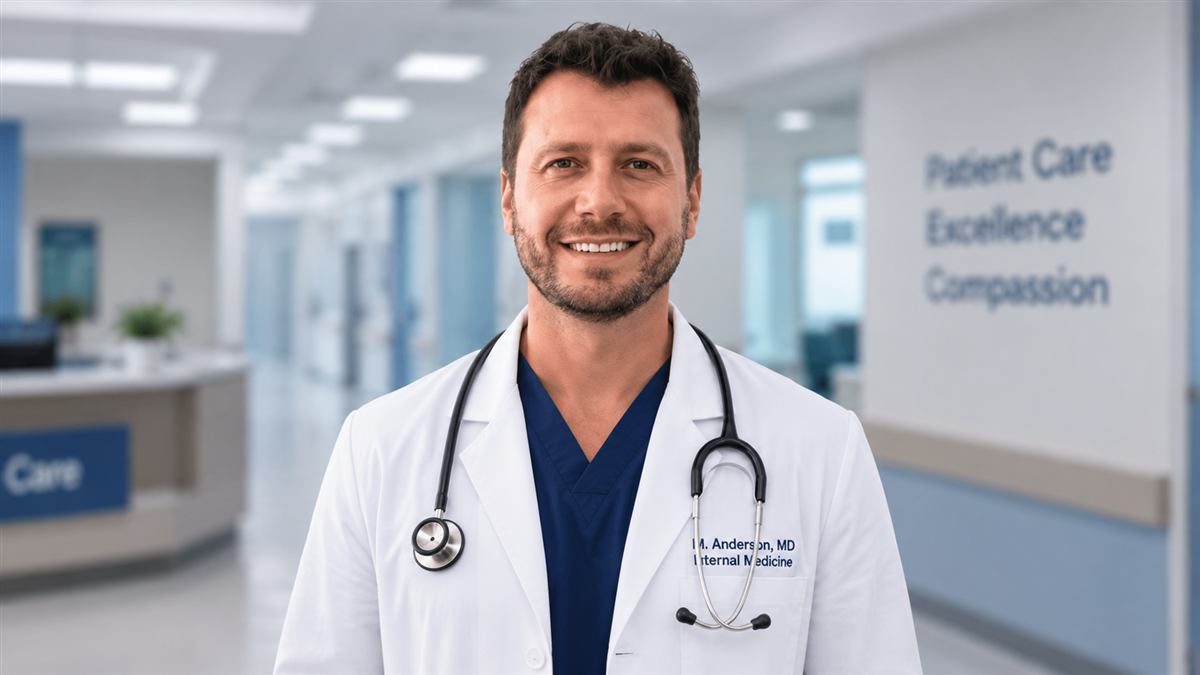Lead physician clinical portrait